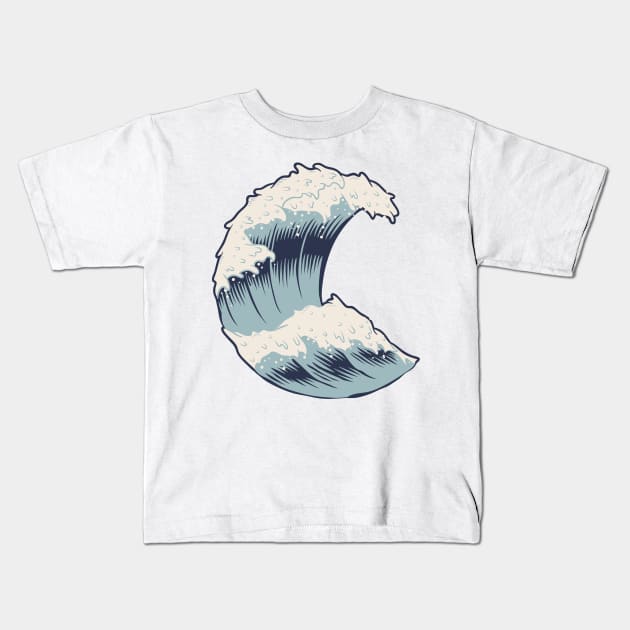 Stylized Wave Kids T-Shirt by mikepod